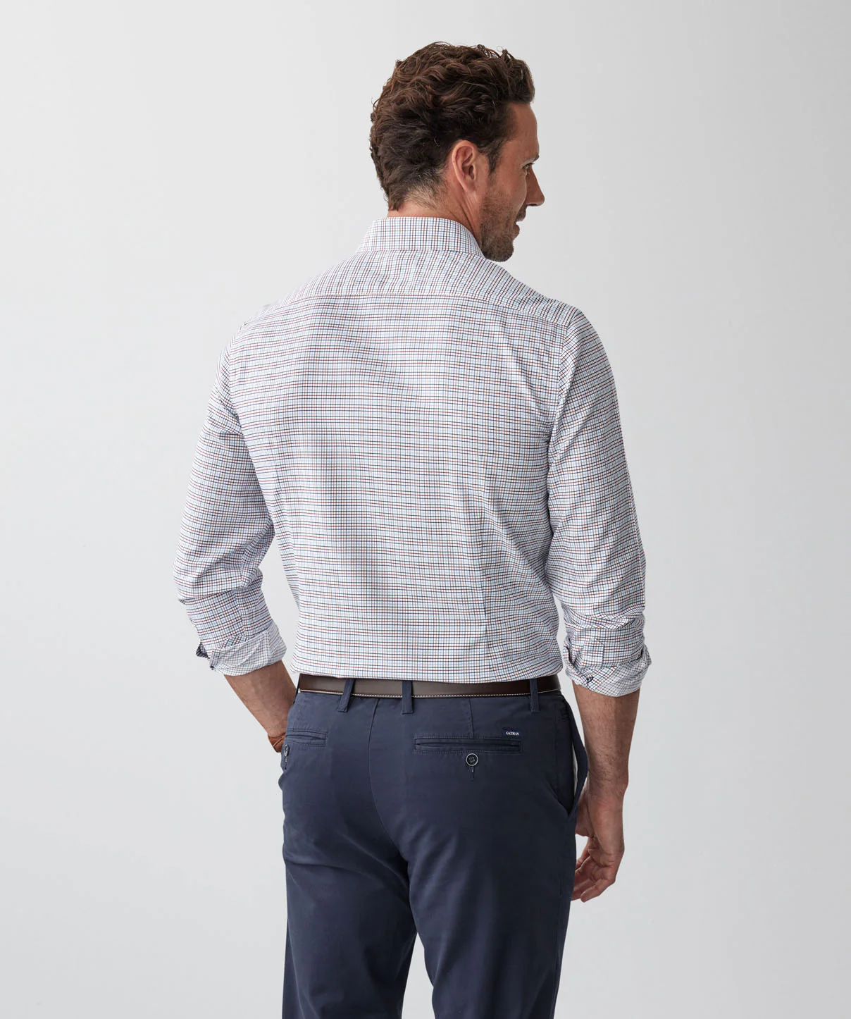 Non-Iron Twill Check Long Sleeve Shirt - Multi Check - Image 3
