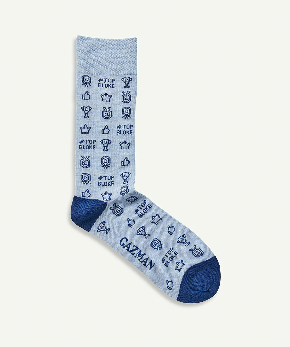 Non Tight Top Bloke Sock - Blue Marle - Image 3