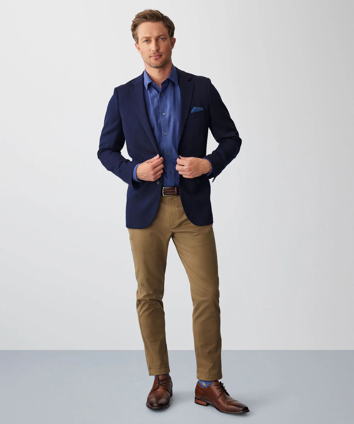 Performance Stretch Sports Jacket - Navy - Image 4