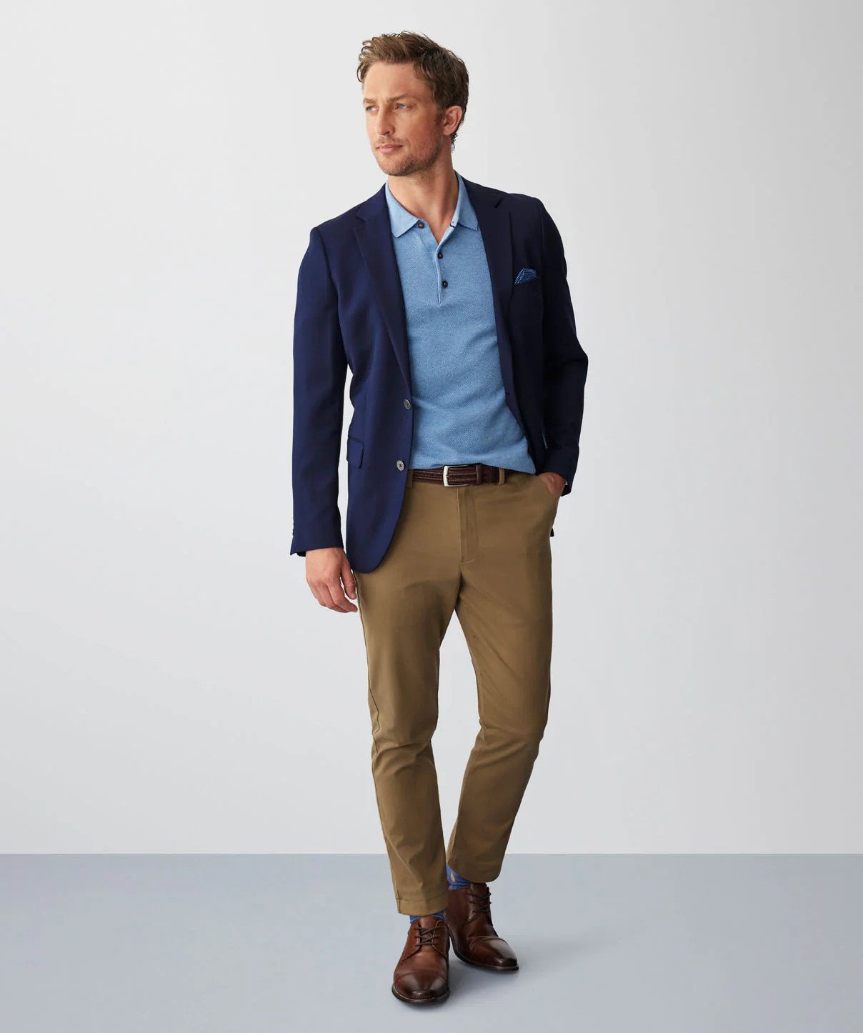 Performance Stretch Sports Jacket - Navy - Image 6