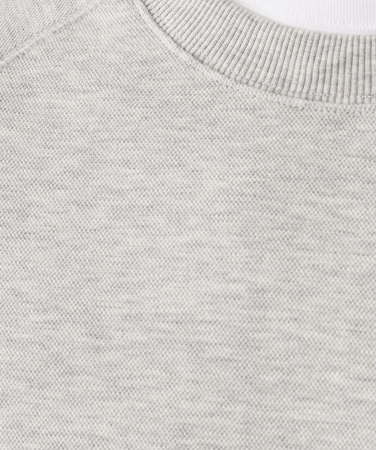 Pique Raglan Crew Jumper - Light Grey - Image 6