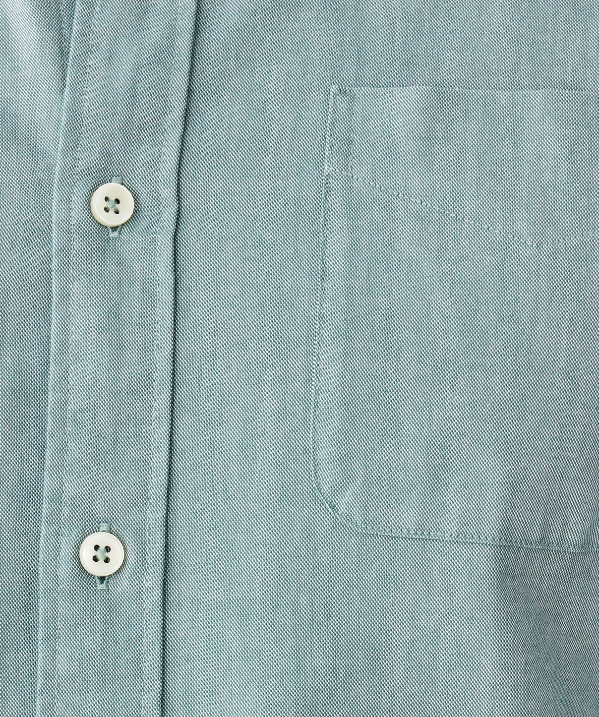 Plain Casual Oxford Long Sleeve Shirt - Green - Image 6
