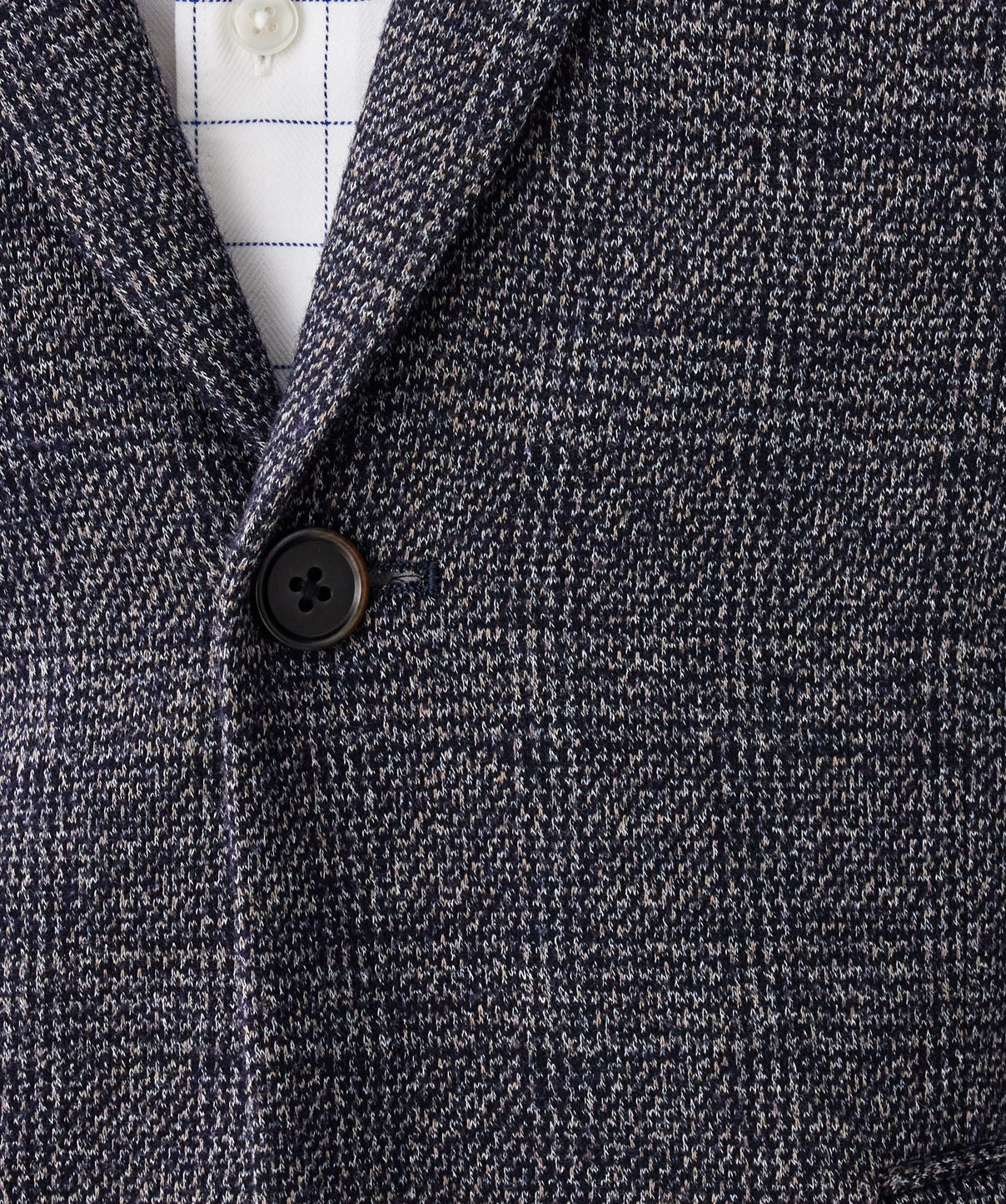 Prince of Wales Check Sports Jacket - Navy Mix - Image 6