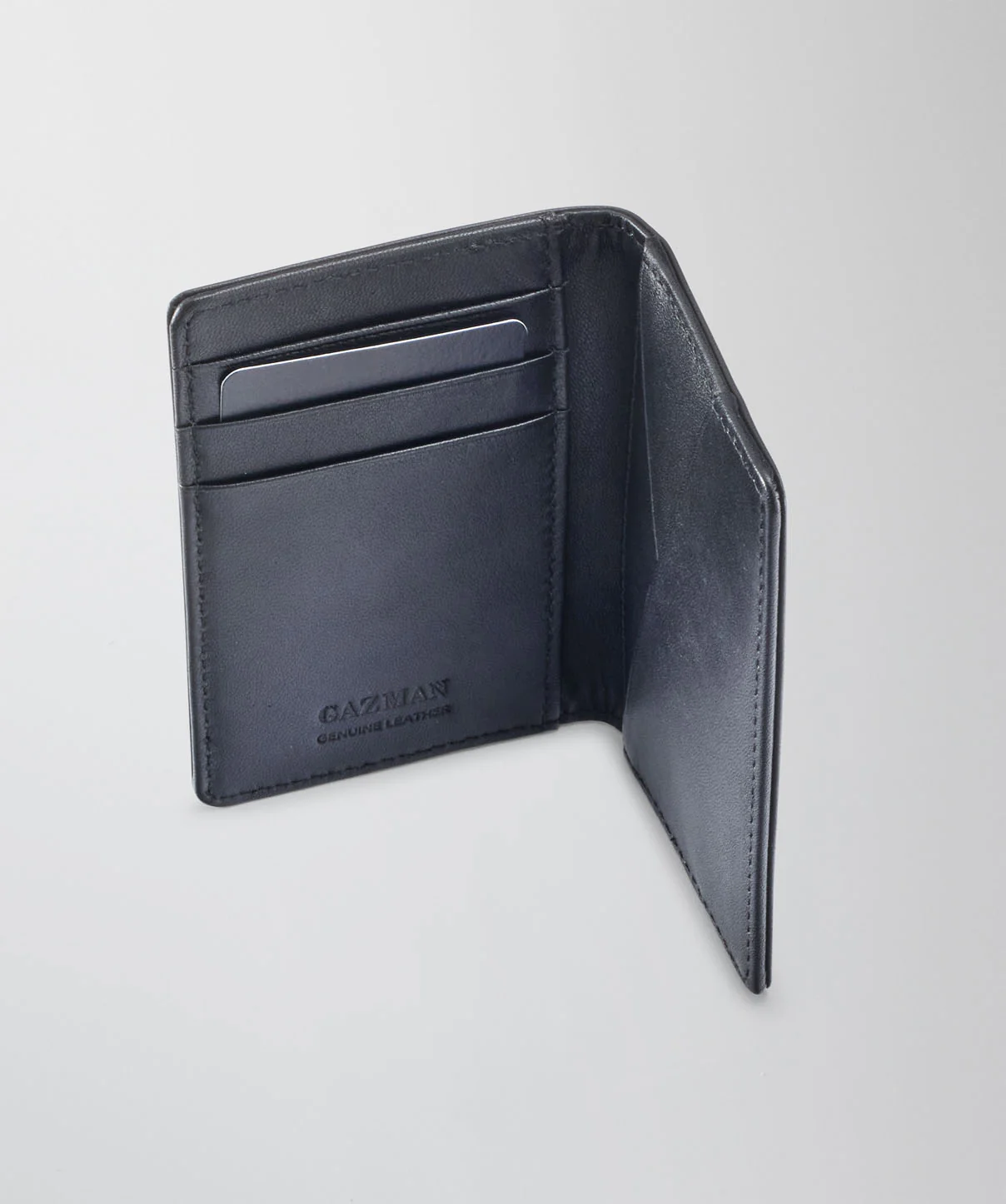Slim Leather Wallet - Black - Image 4