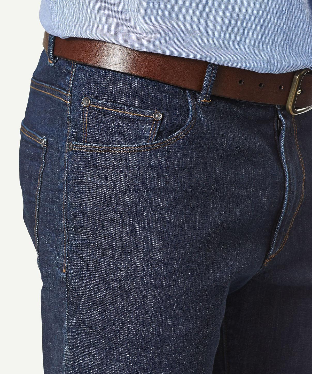 Straight Stretch Jeans - Dark Indigo - Image 4