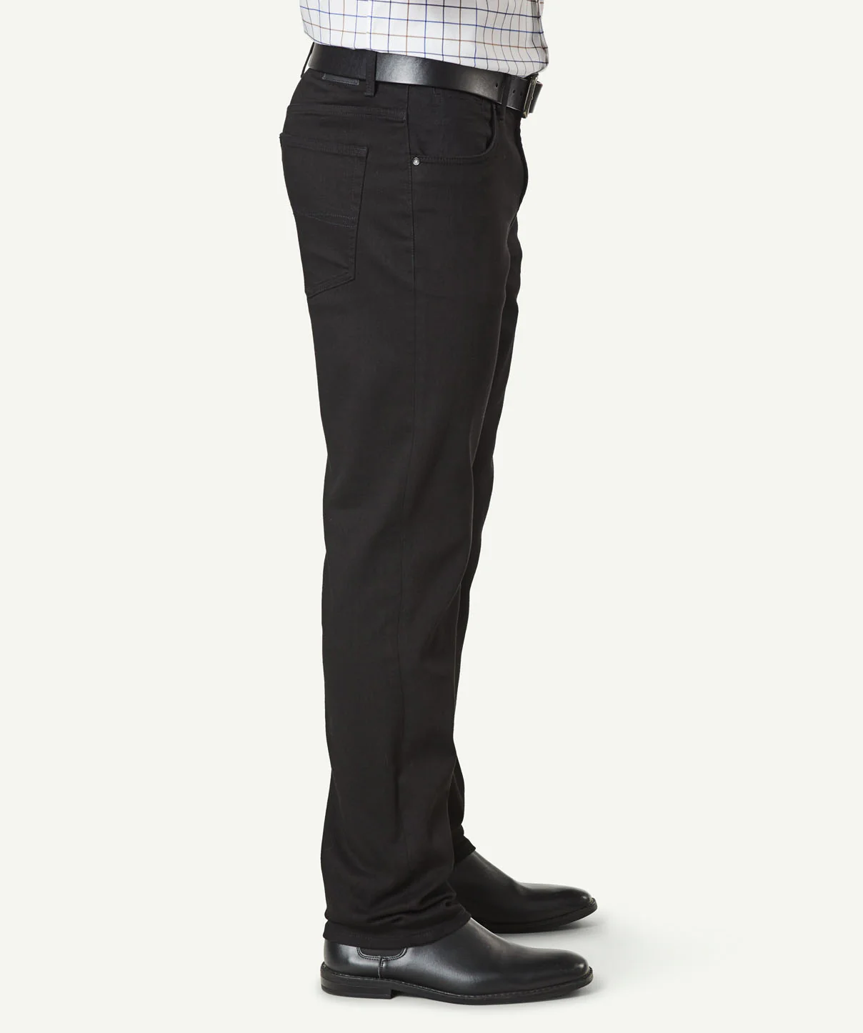 Straight Stretch Jeans - Washed Black - Image 7