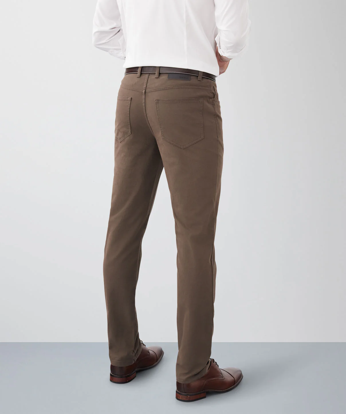Stretch Bedford Cord Pants - Bison - Image 3