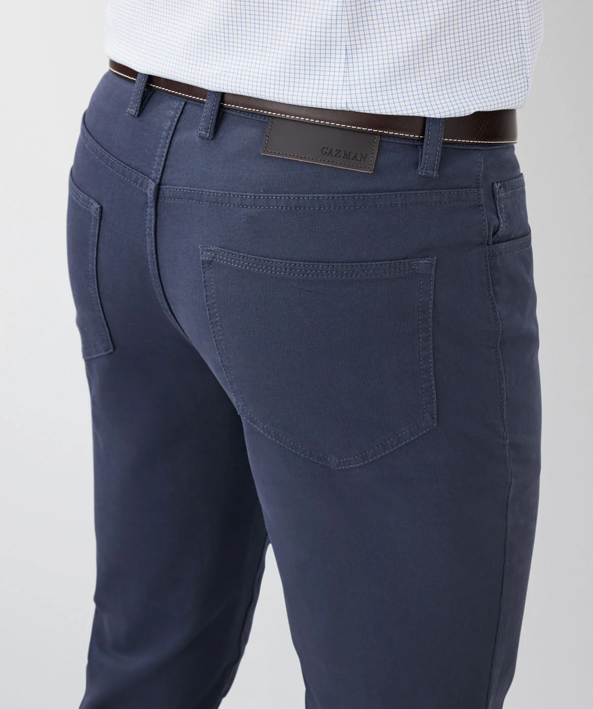 Stretch Bedford Cord Pants - Indigo - Image 4