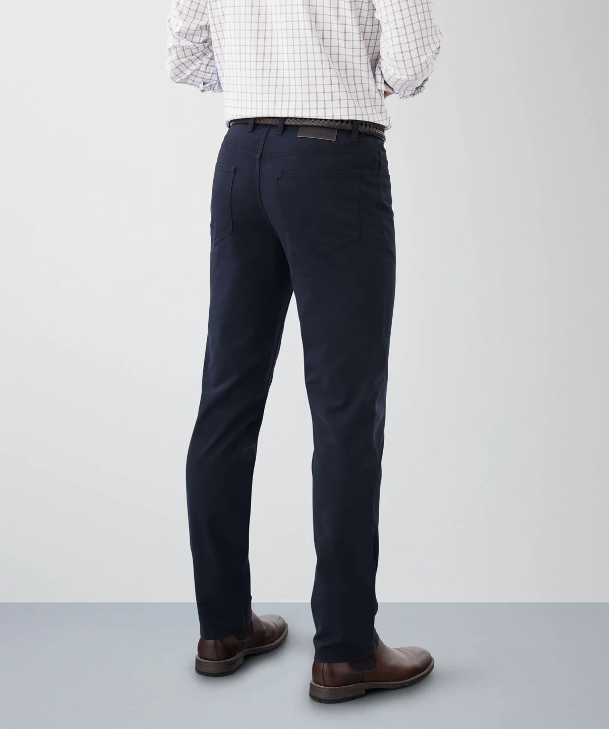 Stretch Bedford Cord Pants - Navy - Image 3