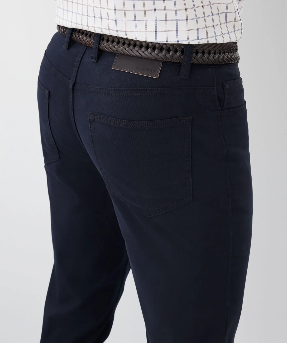 Stretch Bedford Cord Pants - Navy - Image 4