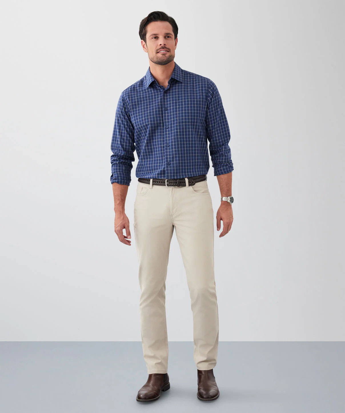 Stretch Bedford Cord Pants - Putty - Image 5