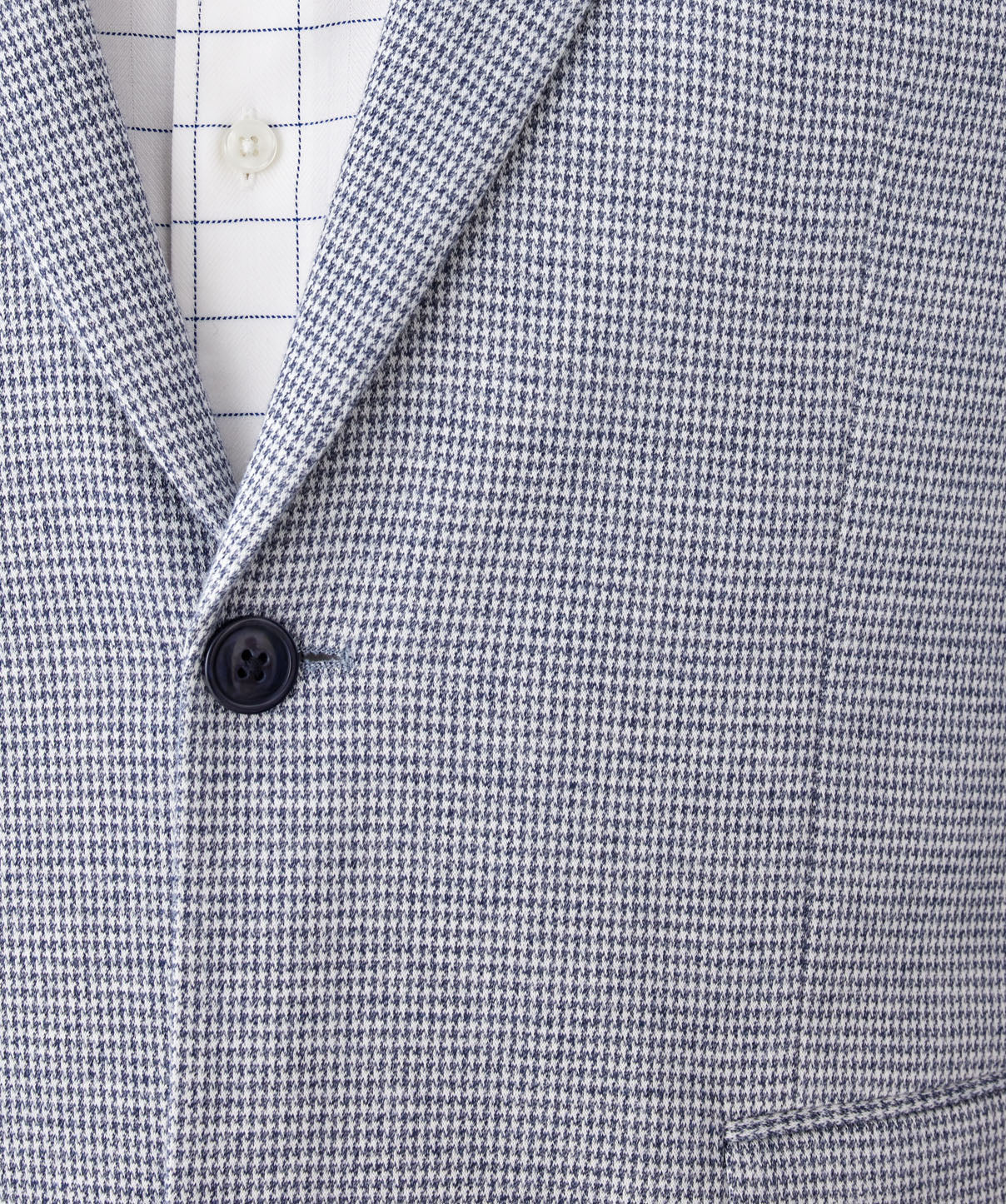 Tailored Fit GAZFLEX Performance Houndstooth Sports Jacket - Denim Mix - Image 6