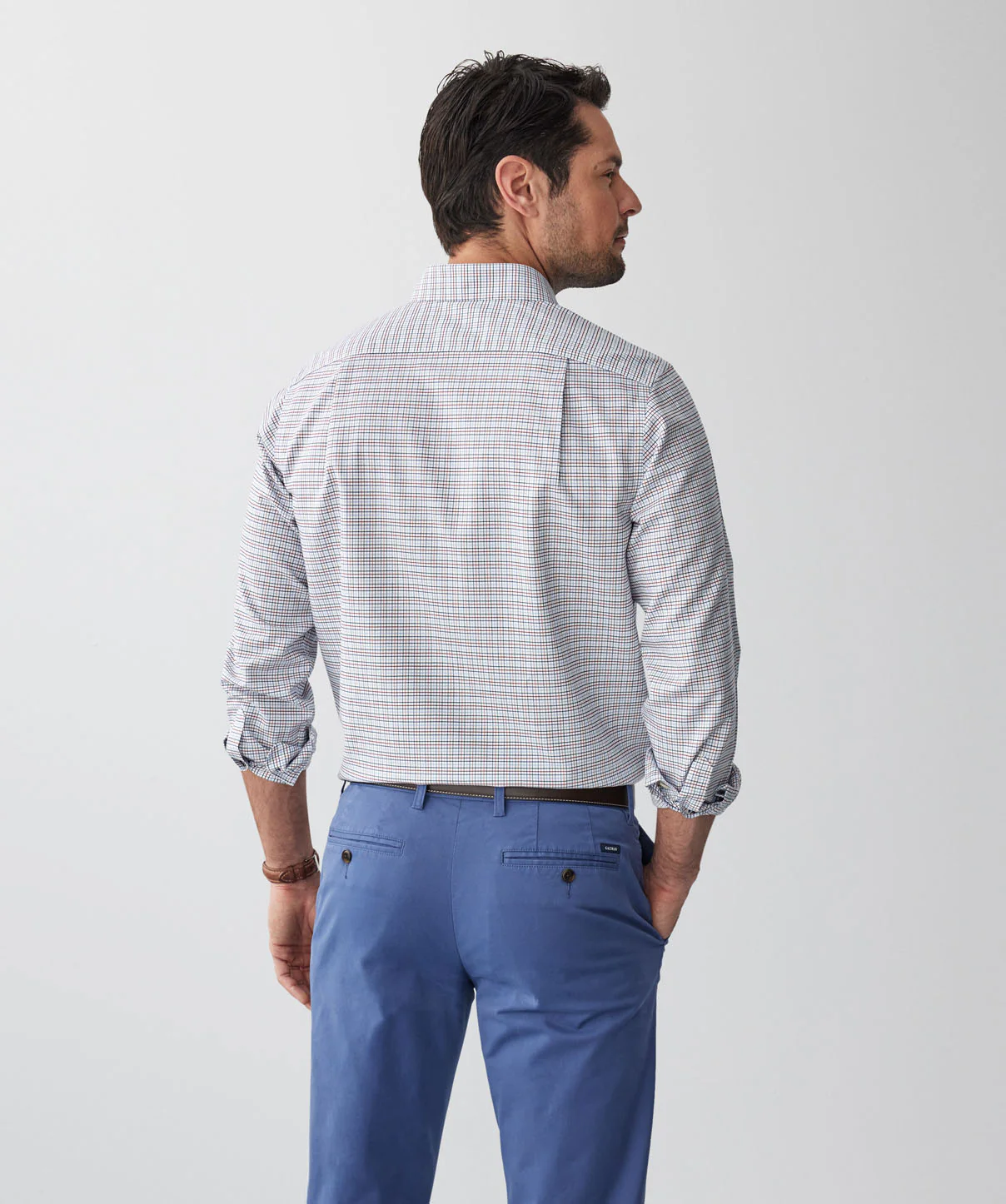 Tailored Non-Iron Check Long Sleeve Shirt - Multi Check - Image 3