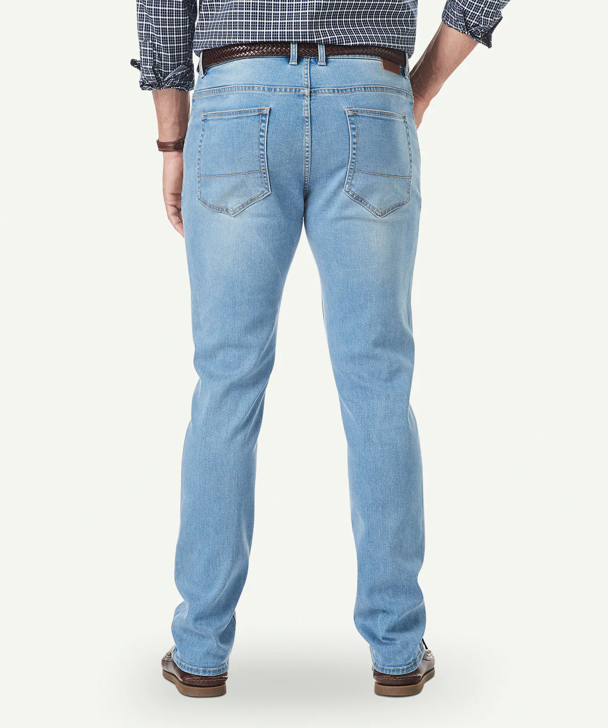 Tencel Comfort Straight Fit Jeans - Light Denim - Image 3