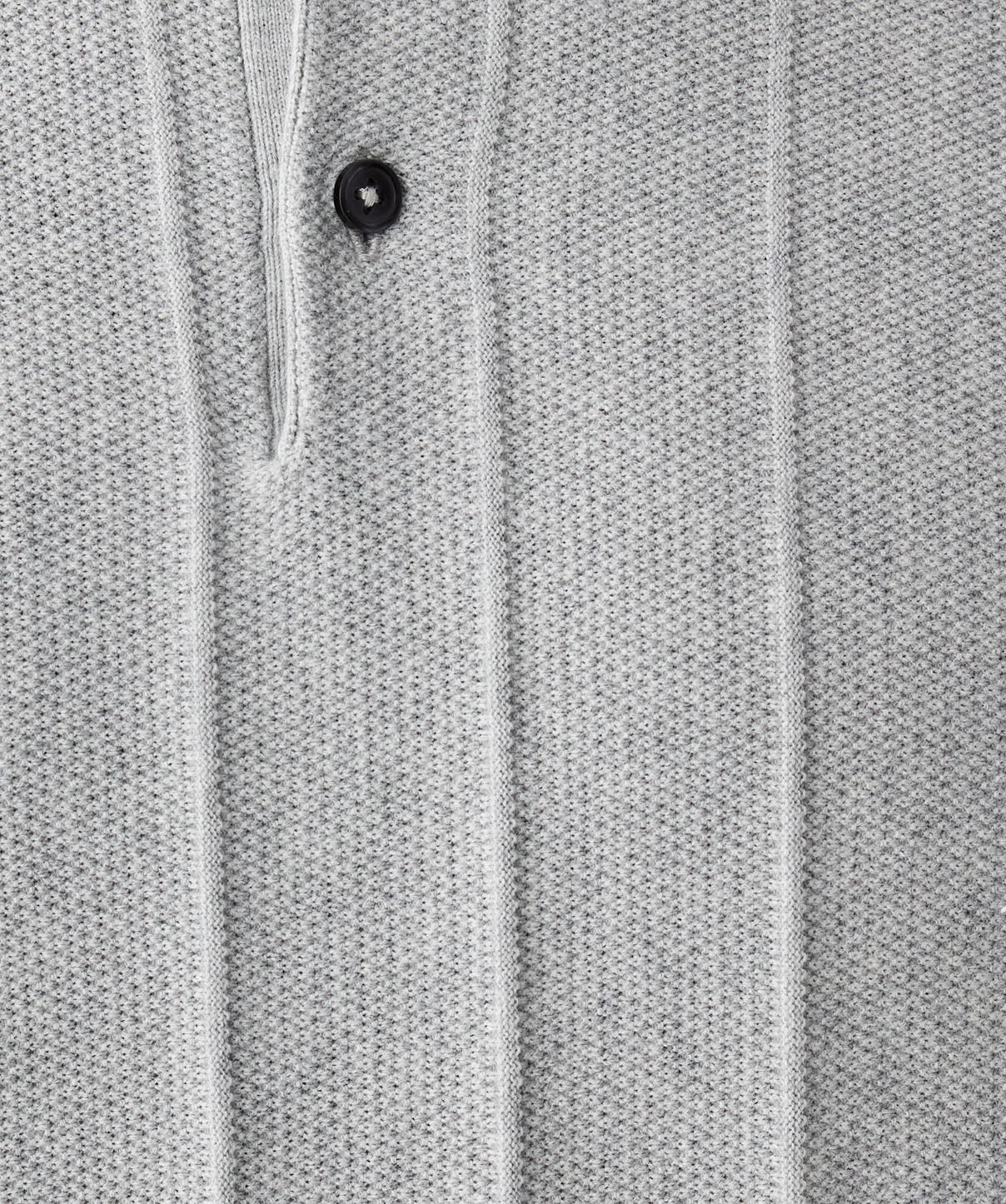 Textured Knit Polo - Grey Marle - Image 6