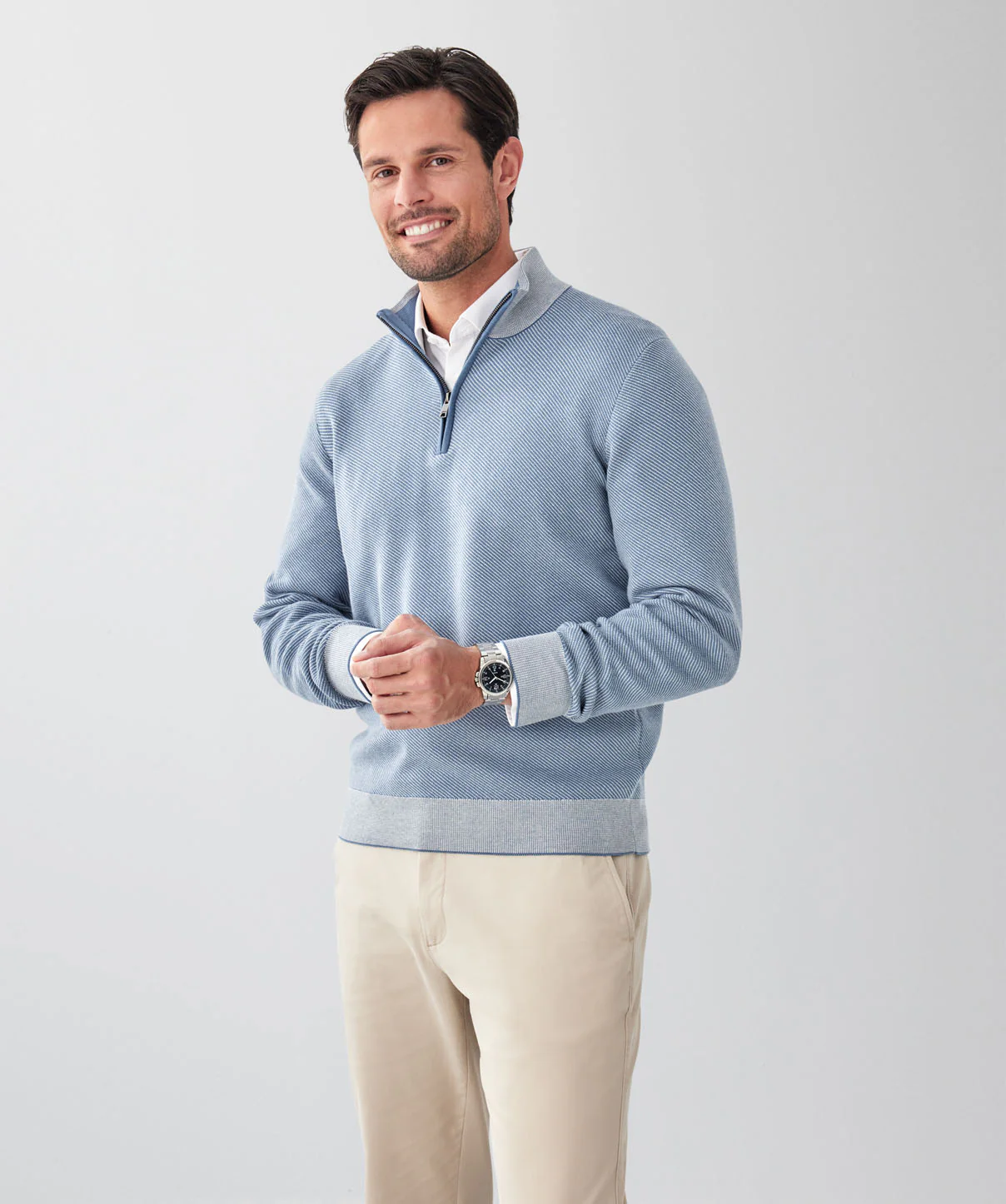 Twill High Flex Half Zip - Steel - Image 5