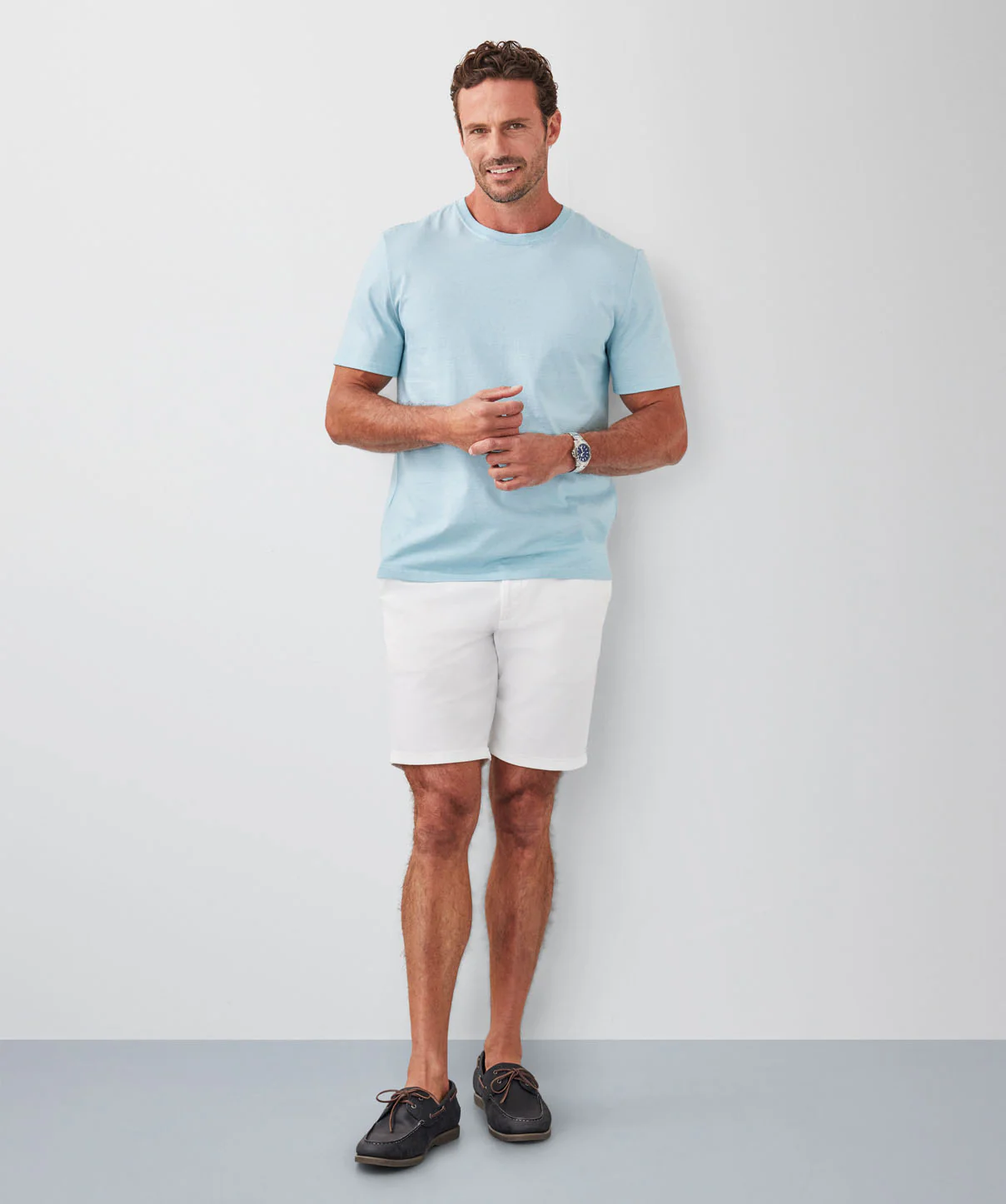 Weekend Stripe Crew T-shirt - Sea Green - Image 4